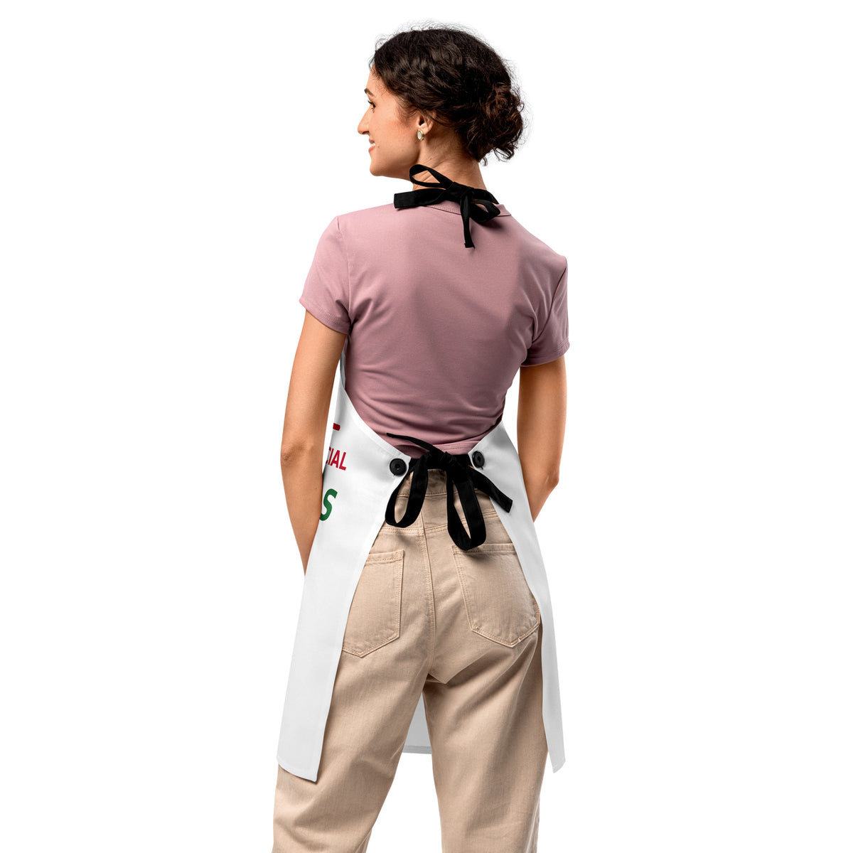 This Is My Official Christmas Nap funny Christmas apron, back view