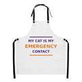 My Cat Is My Emergency Contact cat lover apron, front view