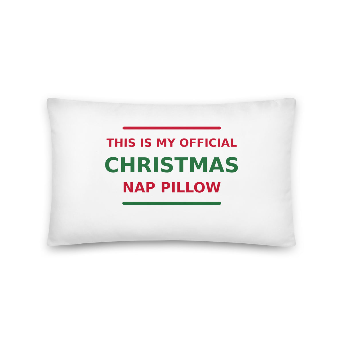 This Is My Official Christmas Nap funny Christmas throw pillow, front view