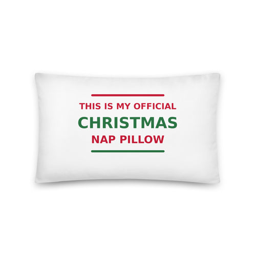 This Is My Official Christmas Nap funny Christmas throw pillow, front view