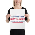 Just Submit Form 12-C In Triplicate funny coworker canvas print