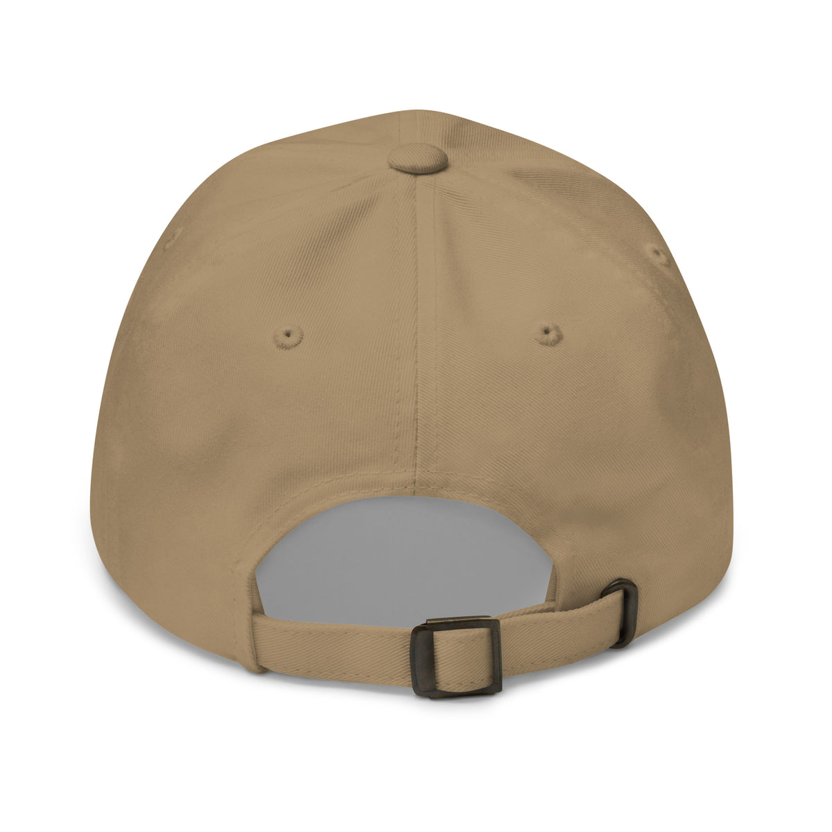 Dog Hair Don't Care dog lover dad hat in Khaki, back view