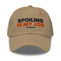 Spoiling Is My Job funny grandma dad hat in Khaki, front view