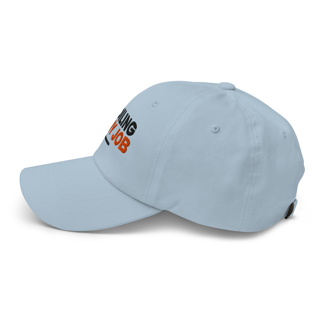 Spoiling Is My Job funny grandma dad hat in Light Blue, left side view