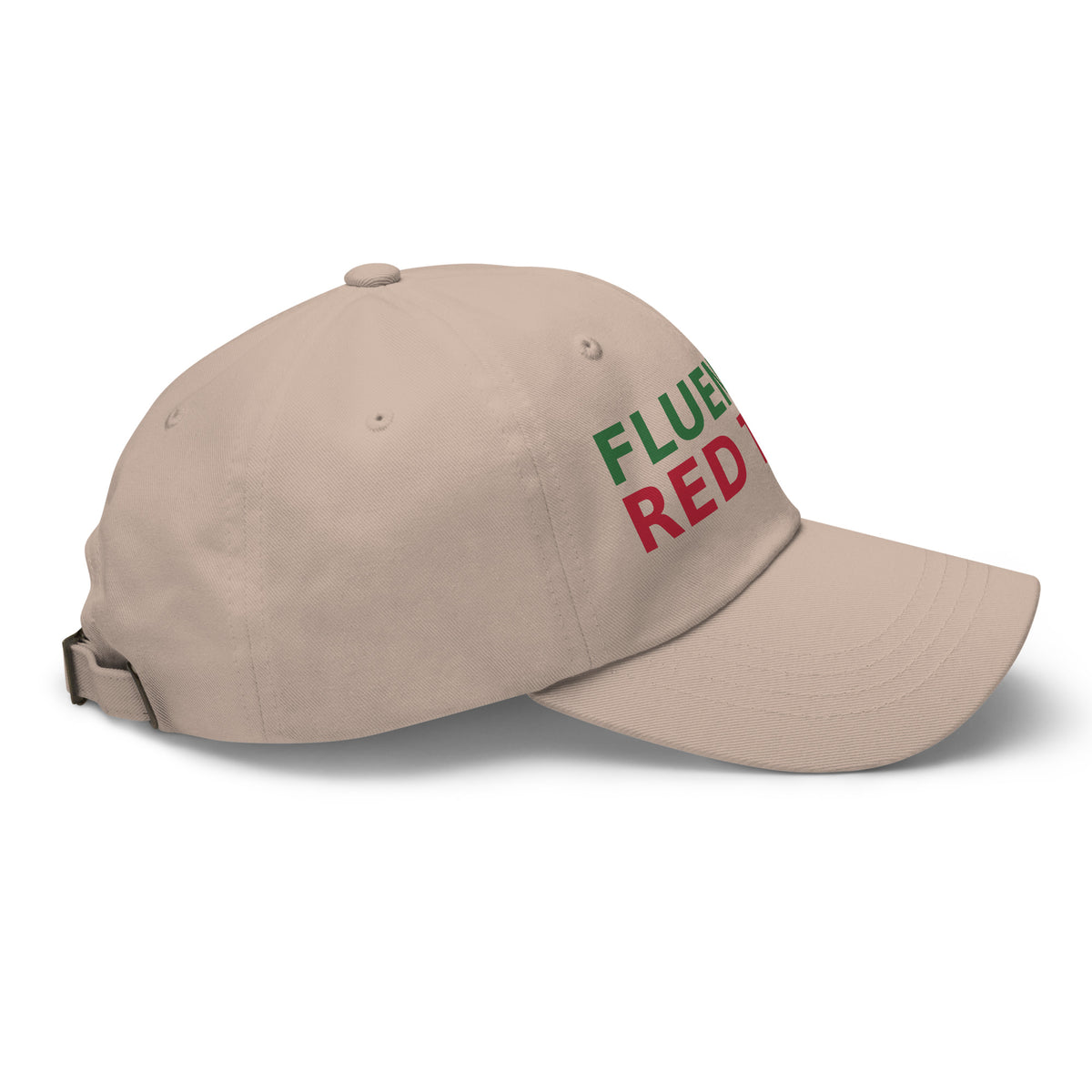 Fluent In Acronyms & Red Tape funny coworker dad hat in Stone, right side view