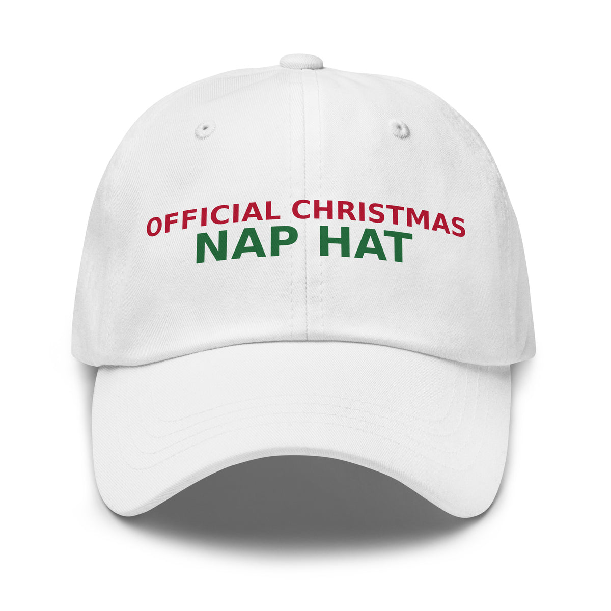 This Is My Official Christmas Nap dad hat in White by Little Laughs Co.