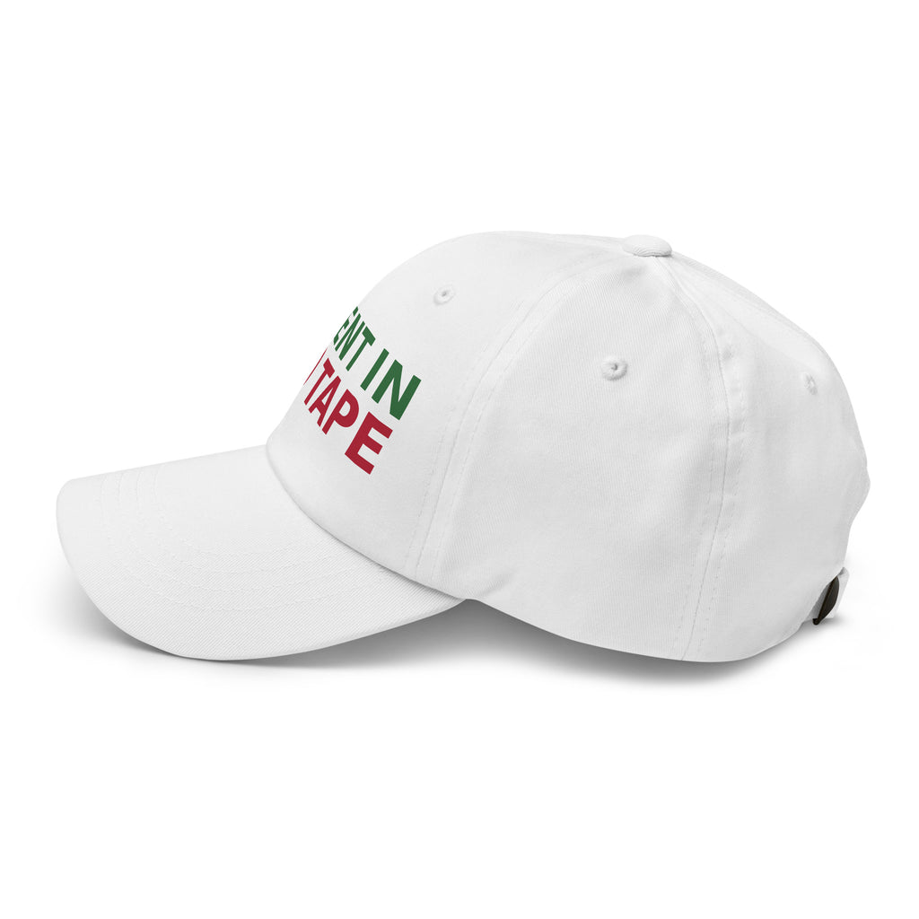 Fluent In Acronyms & Red Tape funny coworker dad hat in White, left side view