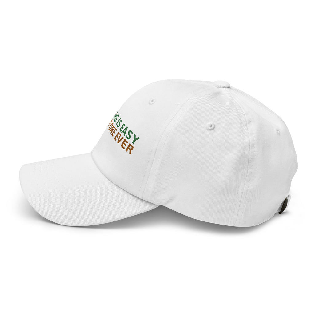 Teaching Is Easy, Said No One Ever funny teacher dad hat in White, left side view