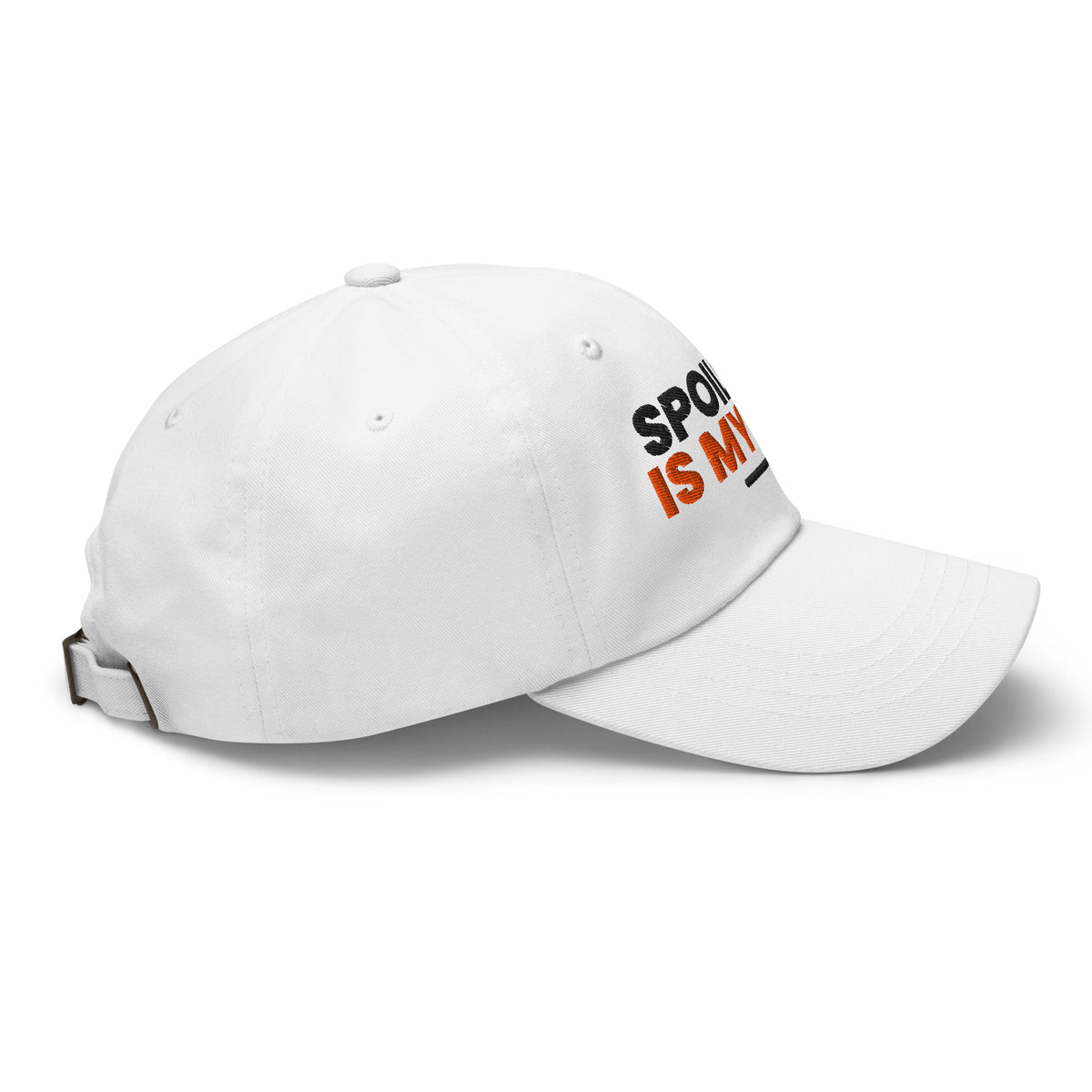 Spoiling Is My Job funny grandma dad hat in White, right side view