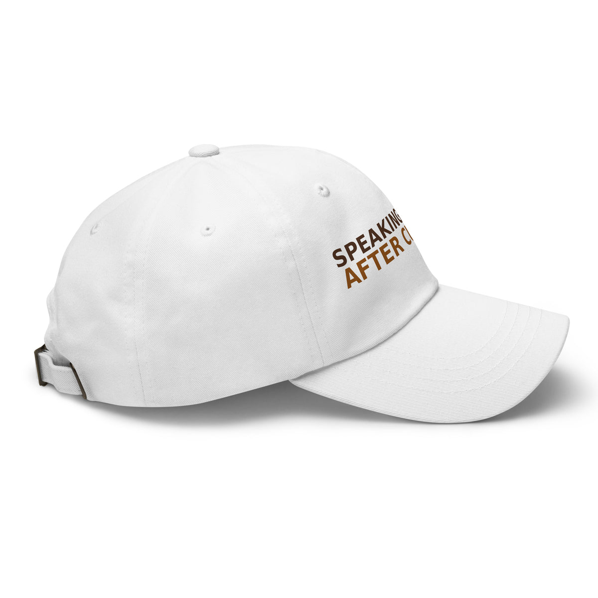 Speaking Hours Begin After Cup Two dad hat by Little Laughs Co.