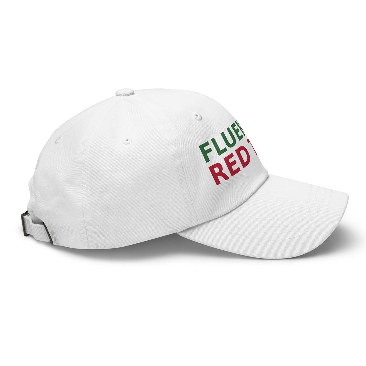 Fluent In Acronyms & Red Tape funny coworker dad hat in White, right side view