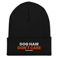 Dog Hair Don't Care dog lover beanie in Black, front view