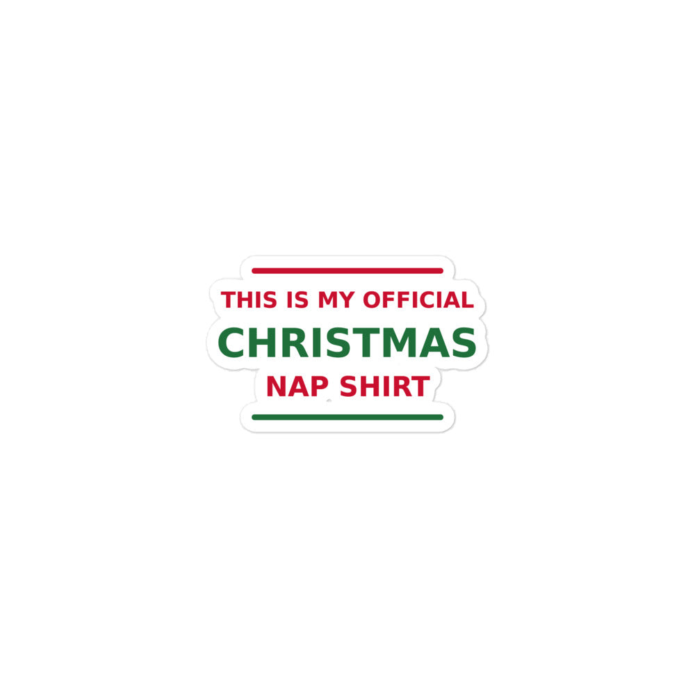This Is My Official Christmas Nap funny Christmas sticker