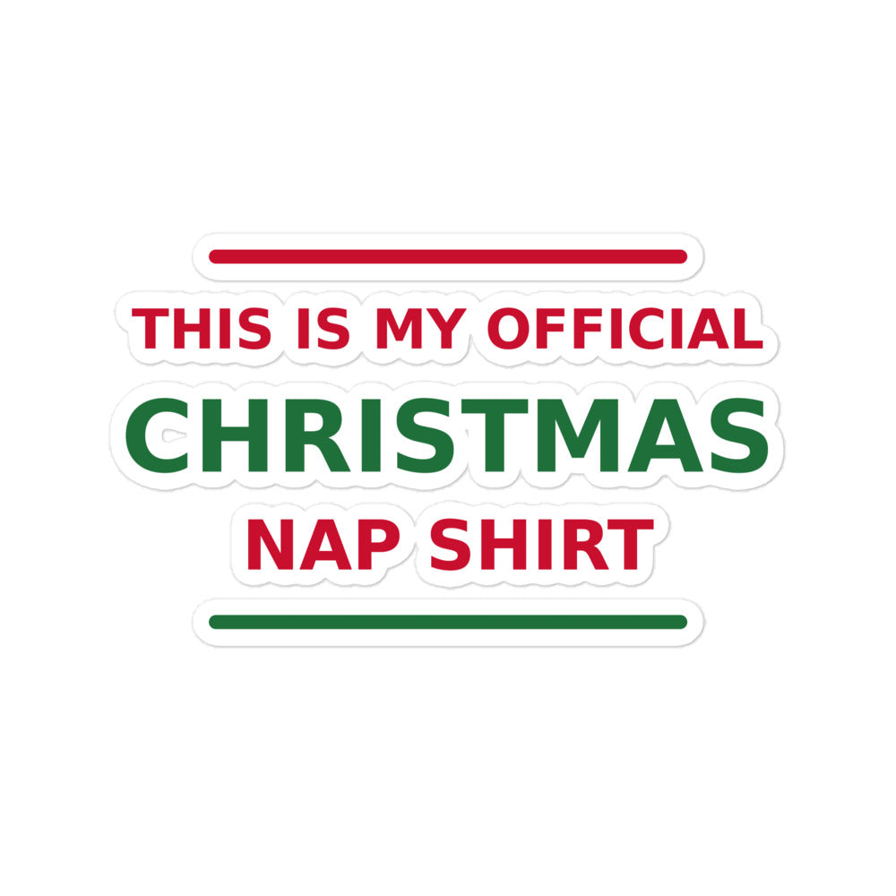 This Is My Official Christmas Nap funny Christmas sticker