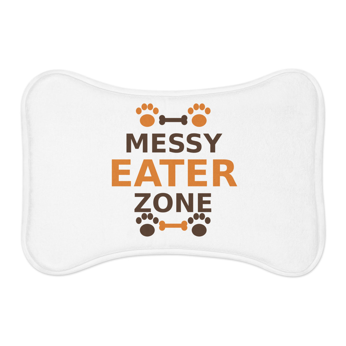 Messy Eater Zone pet food mat by Little Laughs Co.