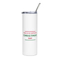 This Is My Official Christmas Nap funny Christmas tumbler, front view
