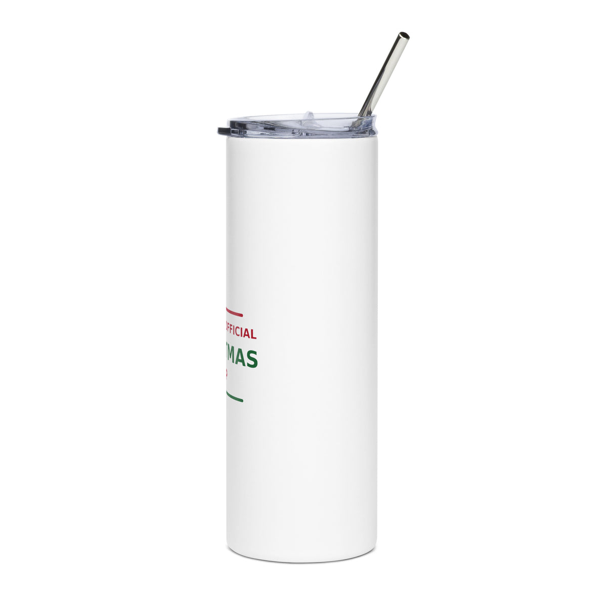 This Is My Official Christmas Nap funny Christmas tumbler, left side view