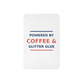 Powered By Coffee & Glitter Glue funny teacher sherpa blanket, front view
