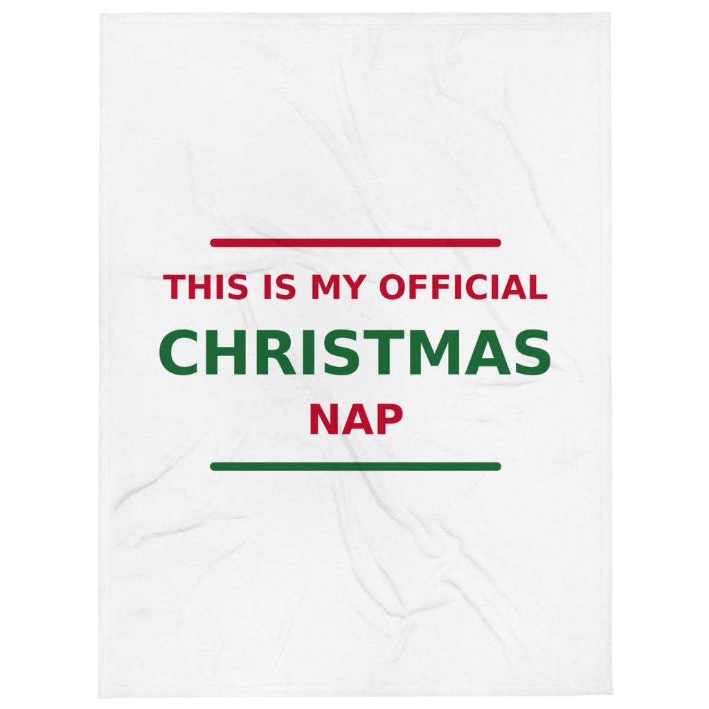 This Is My Official Christmas Nap funny Christmas throw blanket
