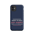 Just Submit Form 12-C In Triplicate funny coworker iPhone case in Navy, front view