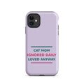 Powered By Coffee & Glitter Glue funny teacher iPhone case in Pencil Yellow, front view