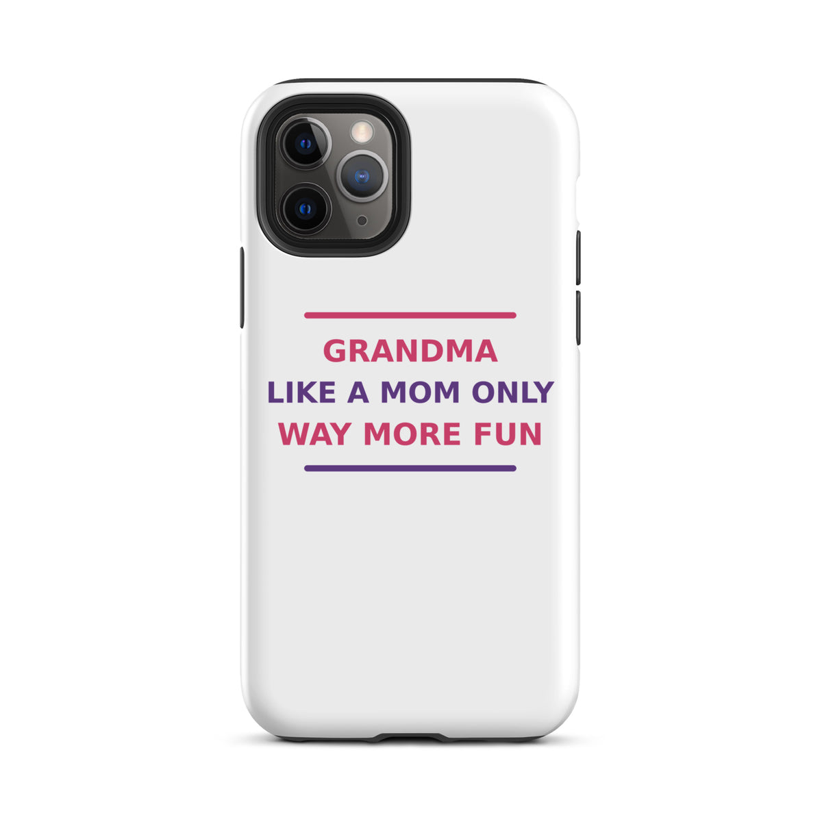 Grandma: Like A Mom, Only Way More Fun funny grandma iPhone case, front view