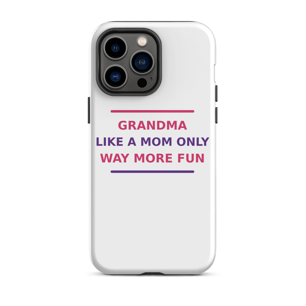 Grandma: Like A Mom, Only Way More Fun funny grandma iPhone case, front view