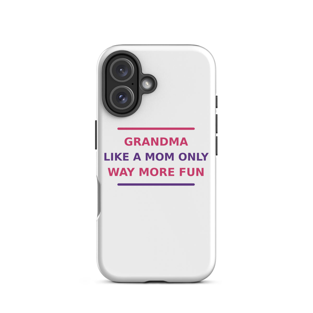 Grandma: Like A Mom, Only Way More Fun funny grandma iPhone case, front view