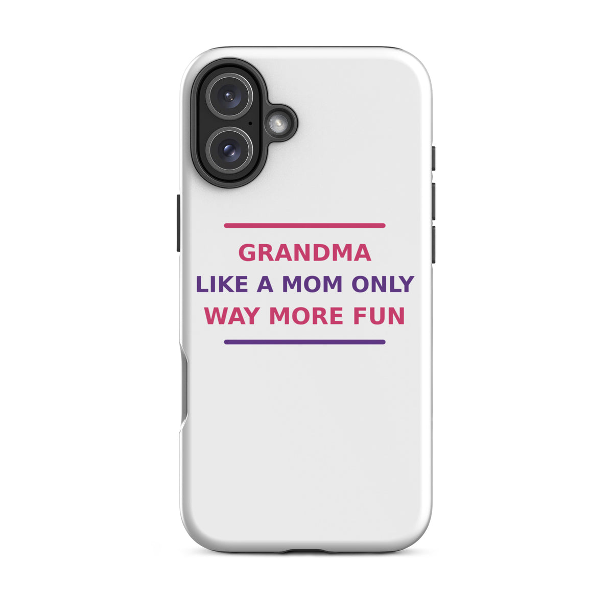 Grandma: Like A Mom, Only Way More Fun funny grandma iPhone case, front view