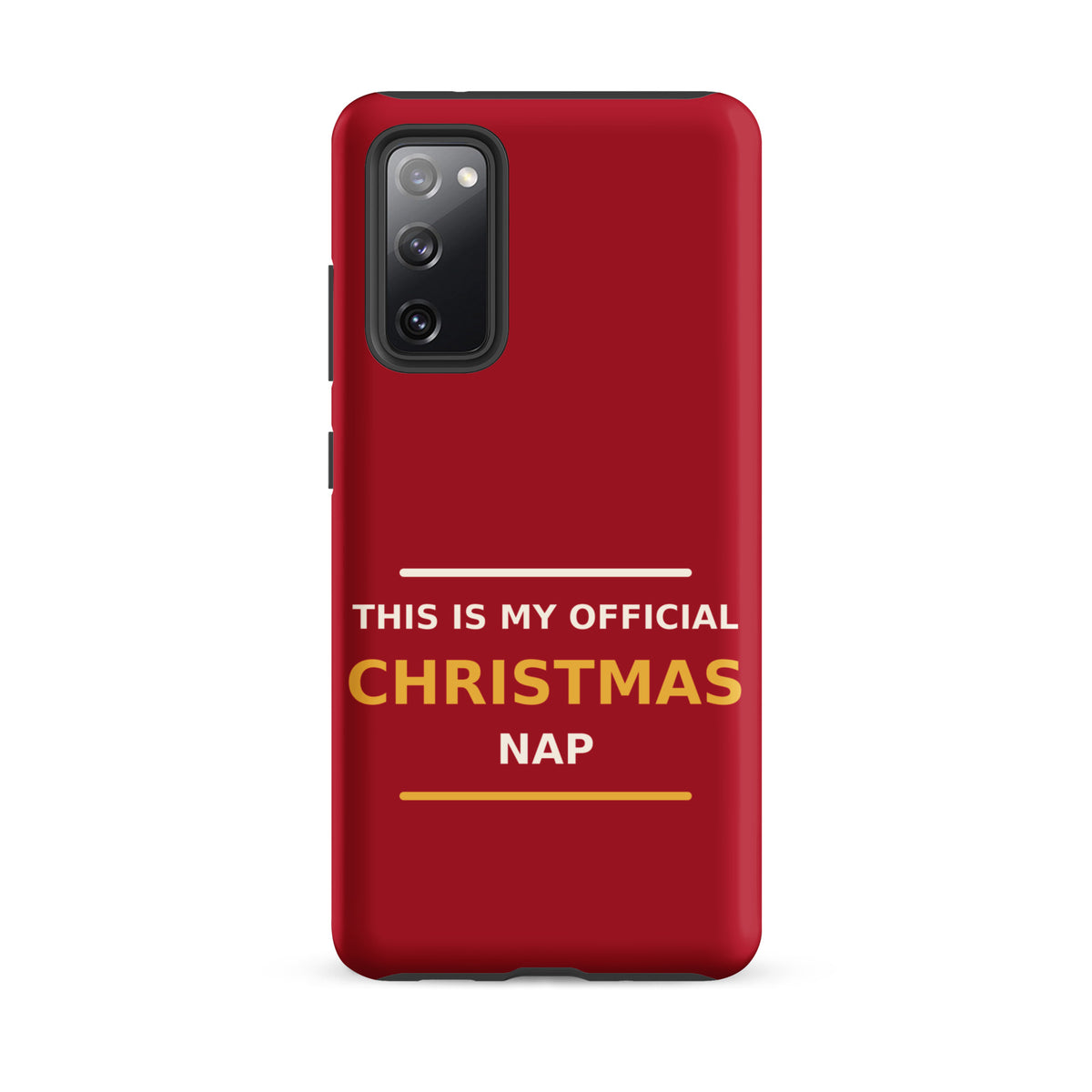 This Is My Official Christmas Nap funny Christmas Samsung case in Holly Red, front view