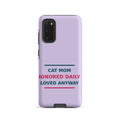 Powered By Coffee & Glitter Glue funny teacher Samsung case in Pencil Yellow, front view