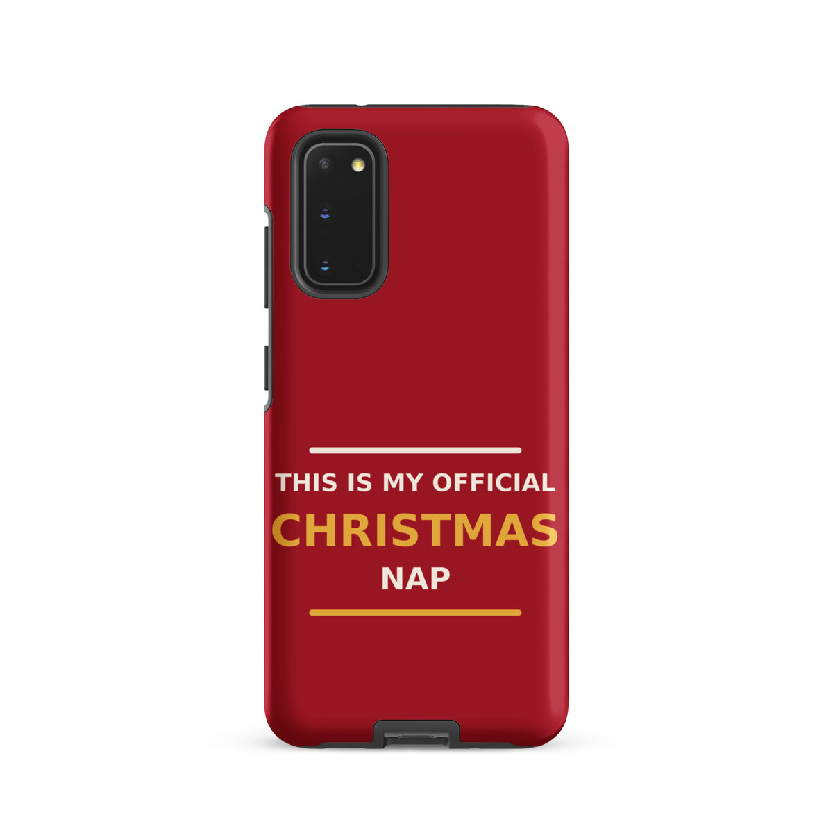 This Is My Official Christmas Nap funny Christmas Samsung case in Holly Red, front view