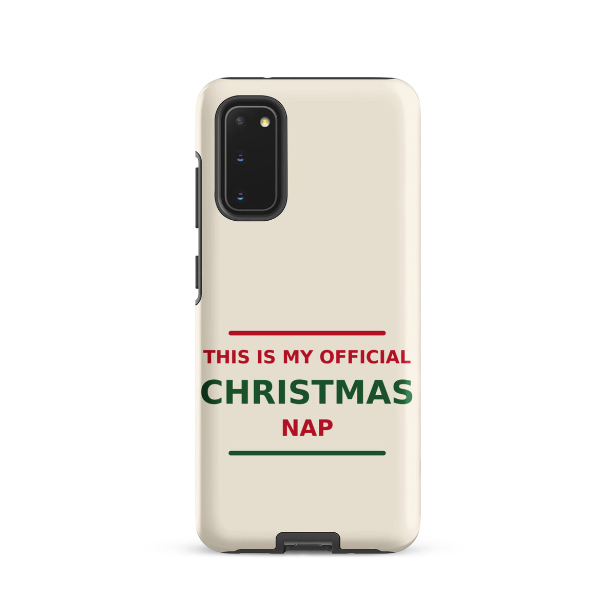 This Is My Official Christmas Nap funny Christmas Samsung case in Snow Cream, front view