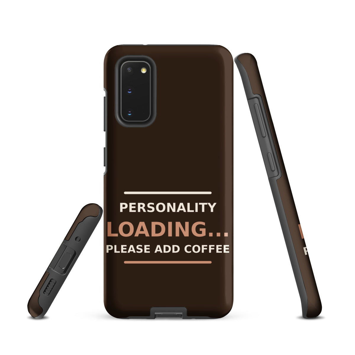 Personality Loading... Please Add Coffee coffee lover Samsung case in Espresso, front view