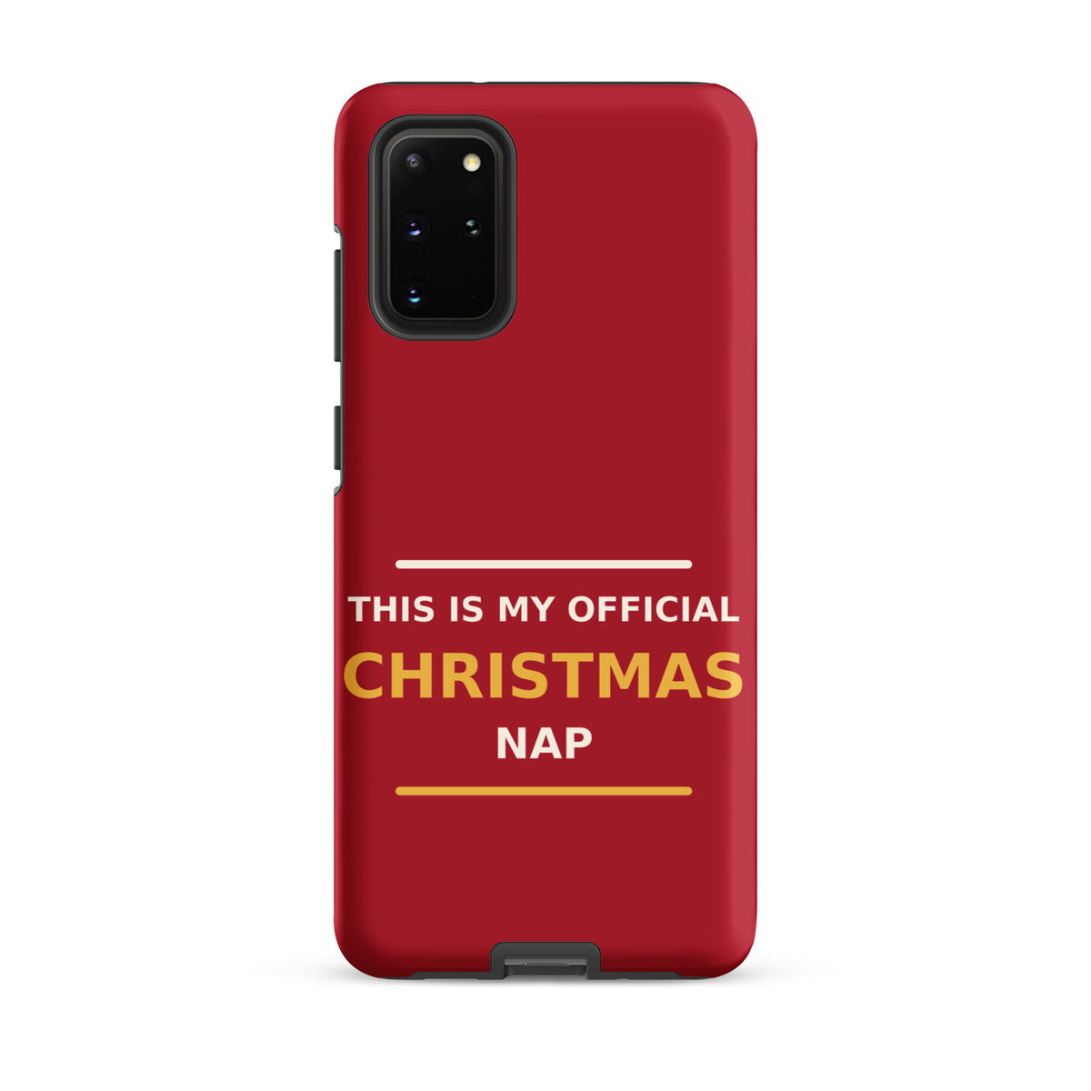 This Is My Official Christmas Nap funny Christmas Samsung case in Holly Red, front view