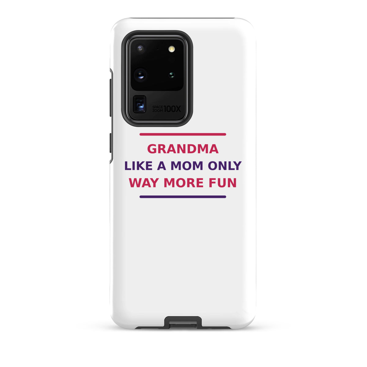 Grandma: Like A Mom, Only Way More Fun funny grandma Samsung case, front view