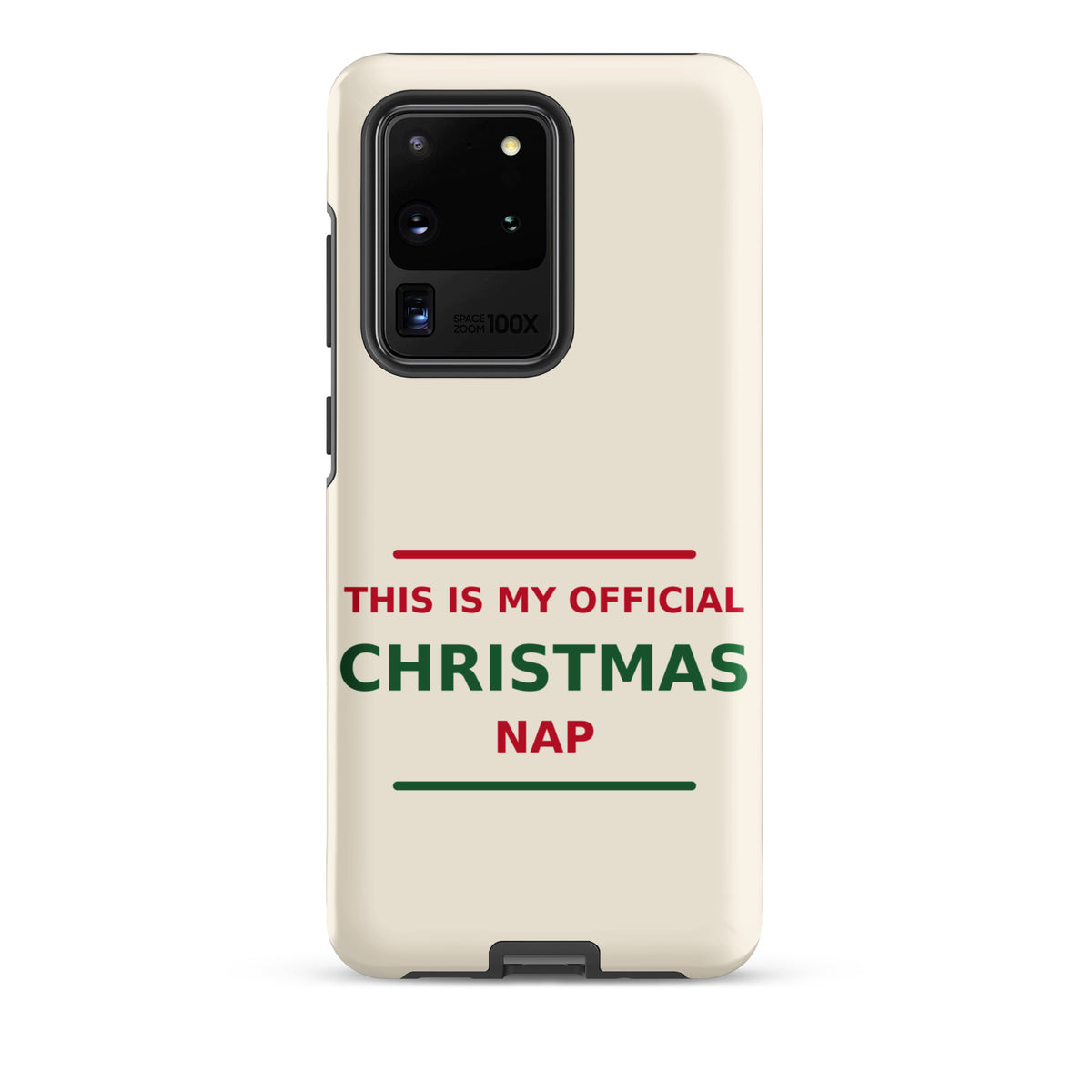 This Is My Official Christmas Nap funny Christmas Samsung case in Snow Cream, front view