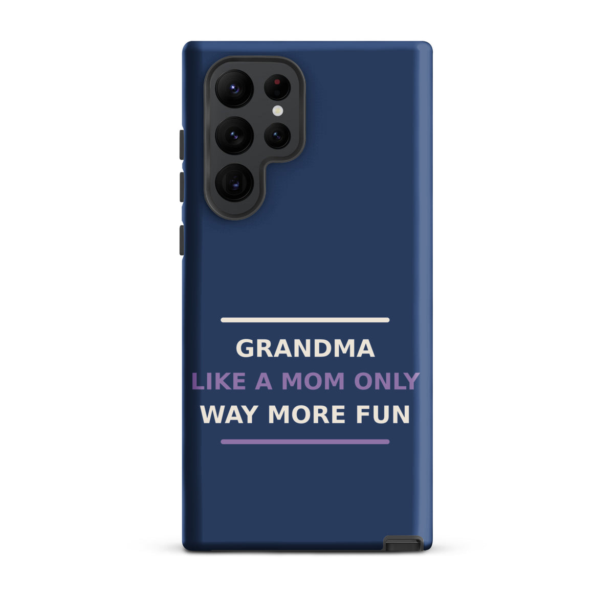 Grandma: Like A Mom, Only Way More Fun funny grandma Samsung case in Denim, front view