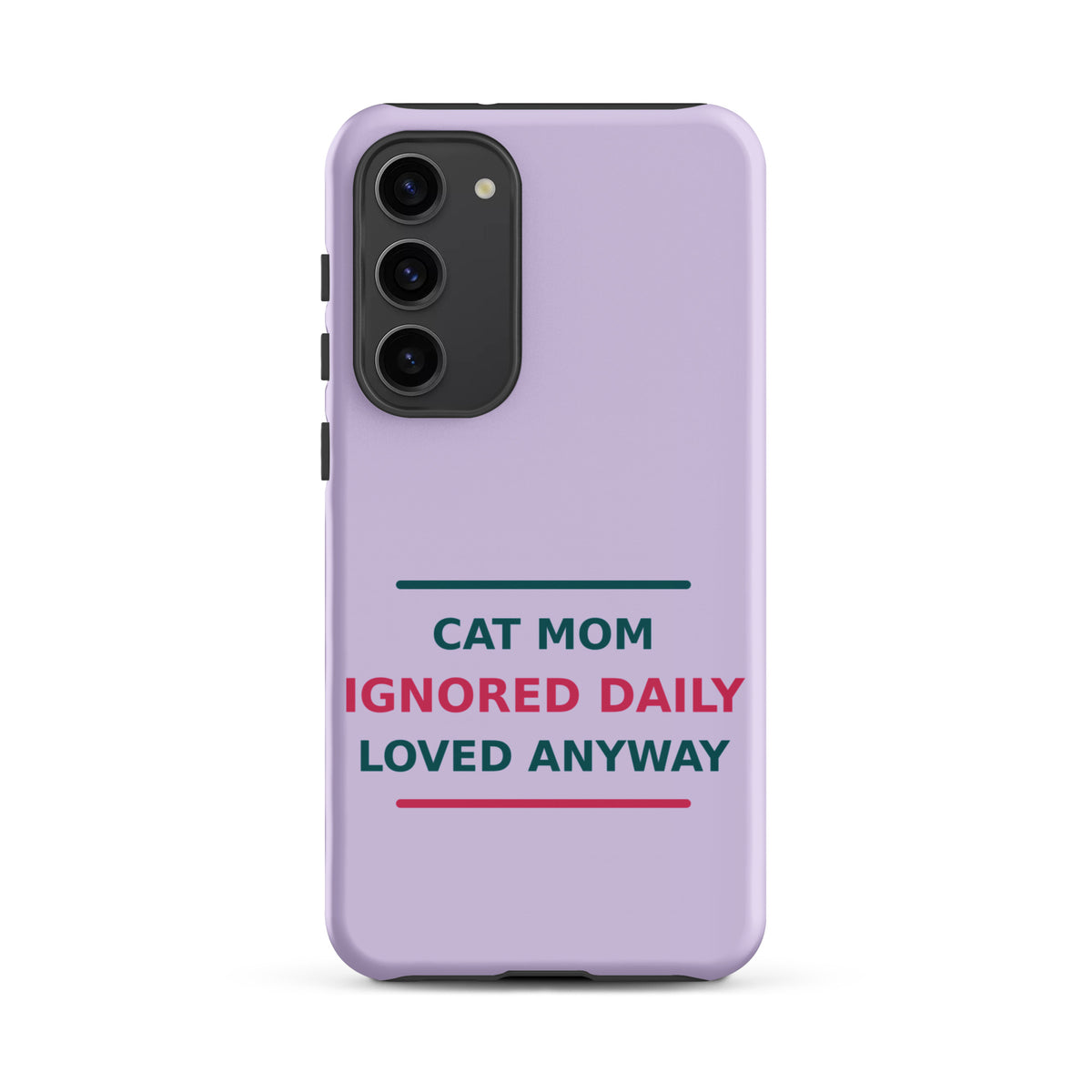 Powered By Coffee & Glitter Glue funny teacher Samsung case in Pencil Yellow, front view