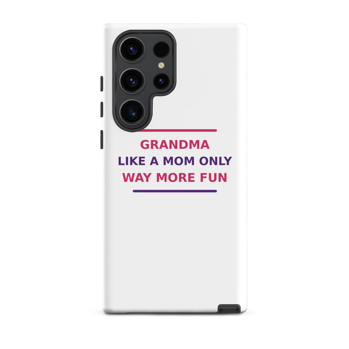 Grandma: Like A Mom, Only Way More Fun funny grandma Samsung case, front view