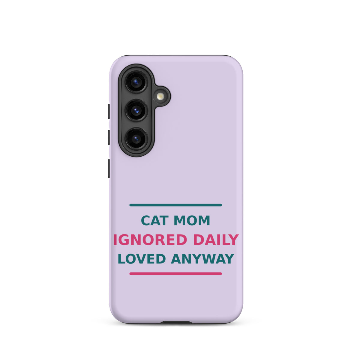 Powered By Coffee & Glitter Glue funny teacher Samsung case in Pencil Yellow, front view