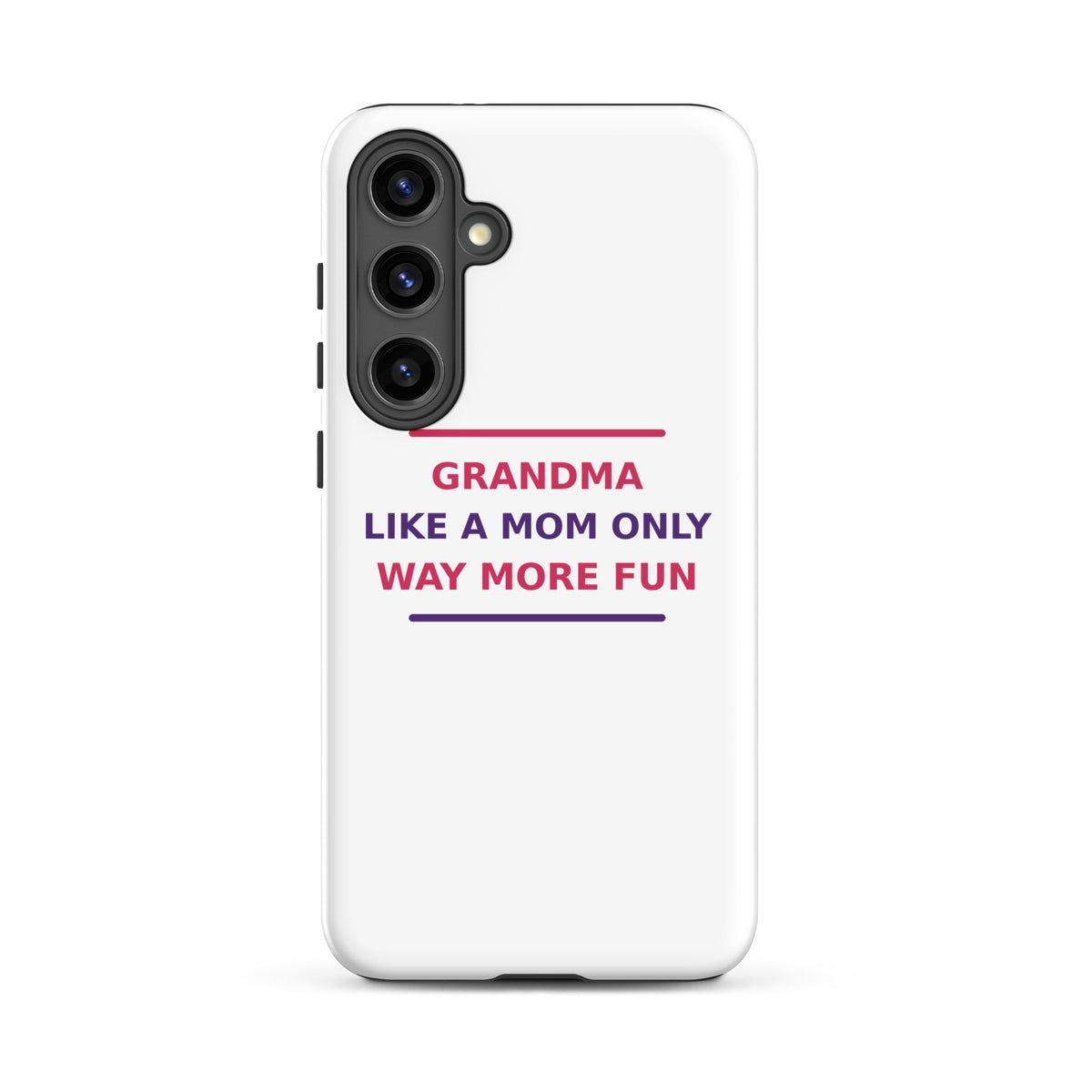Grandma: Like A Mom, Only Way More Fun funny grandma Samsung case, front view