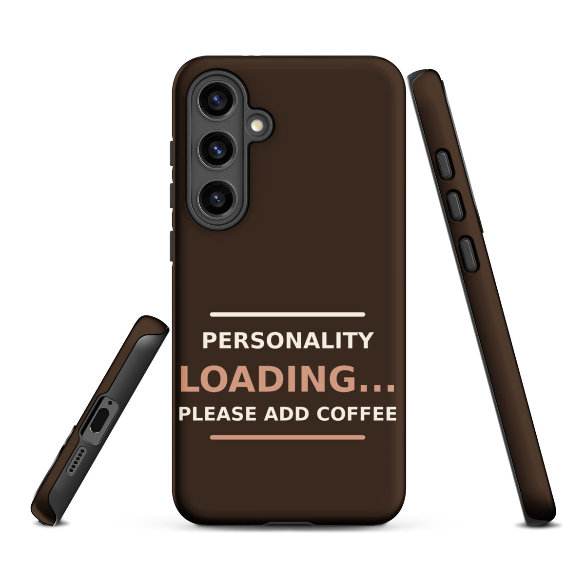 Personality Loading... Please Add Coffee coffee lover Samsung case in Espresso, front view