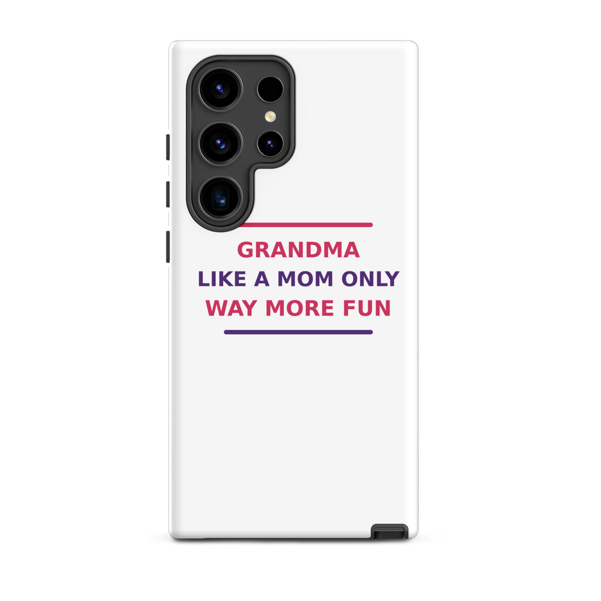 Grandma: Like A Mom, Only Way More Fun funny grandma Samsung case, front view
