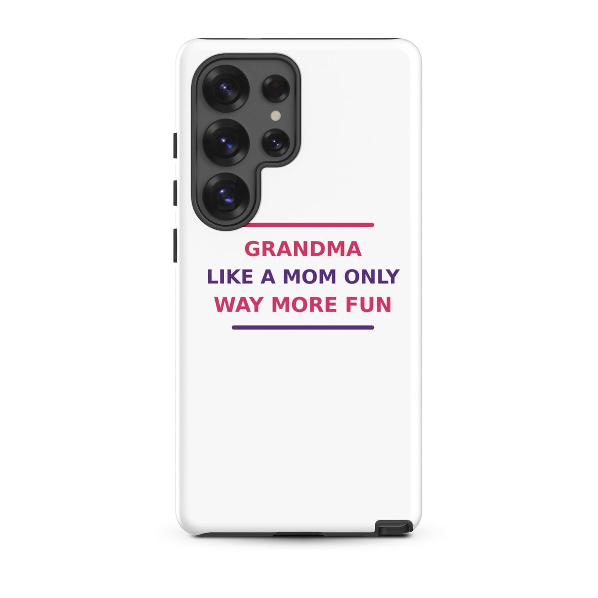 Grandma: Like A Mom, Only Way More Fun funny grandma Samsung case, front view