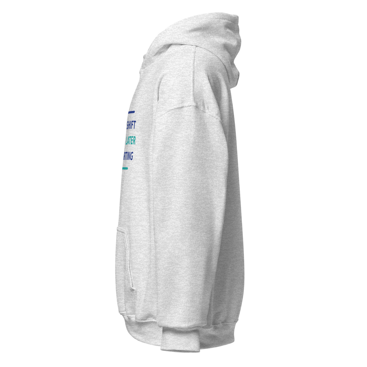 12-Hour Shift, 13 Hours Later, Still Charting funny nurse hoodie in Ash, left side view