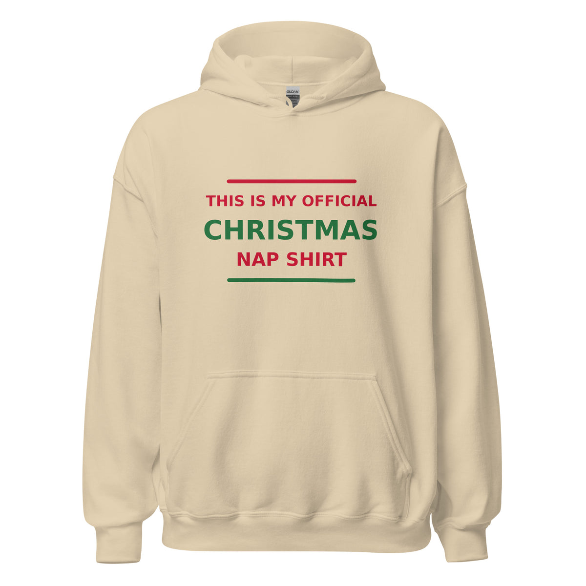 This Is My Official Christmas Nap hoodie in Sand by Little Laughs Co.