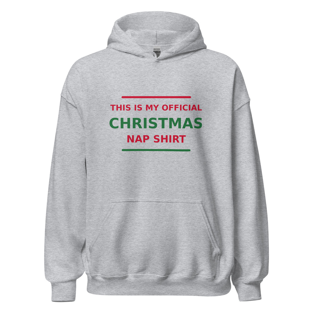 This Is My Official Christmas Nap hoodie in Sport Grey by Little Laughs Co.