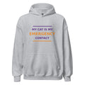 My Cat Is My Emergency Contact hoodie in Sport Grey by Little Laughs Co.