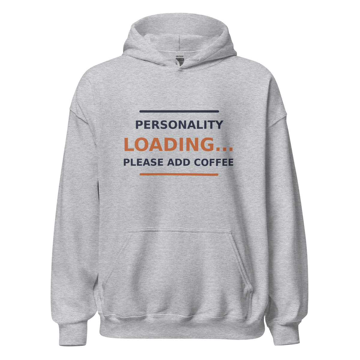 Personality Loading... Please Add Coffee hoodie in Sport Grey by Little Laughs Co.